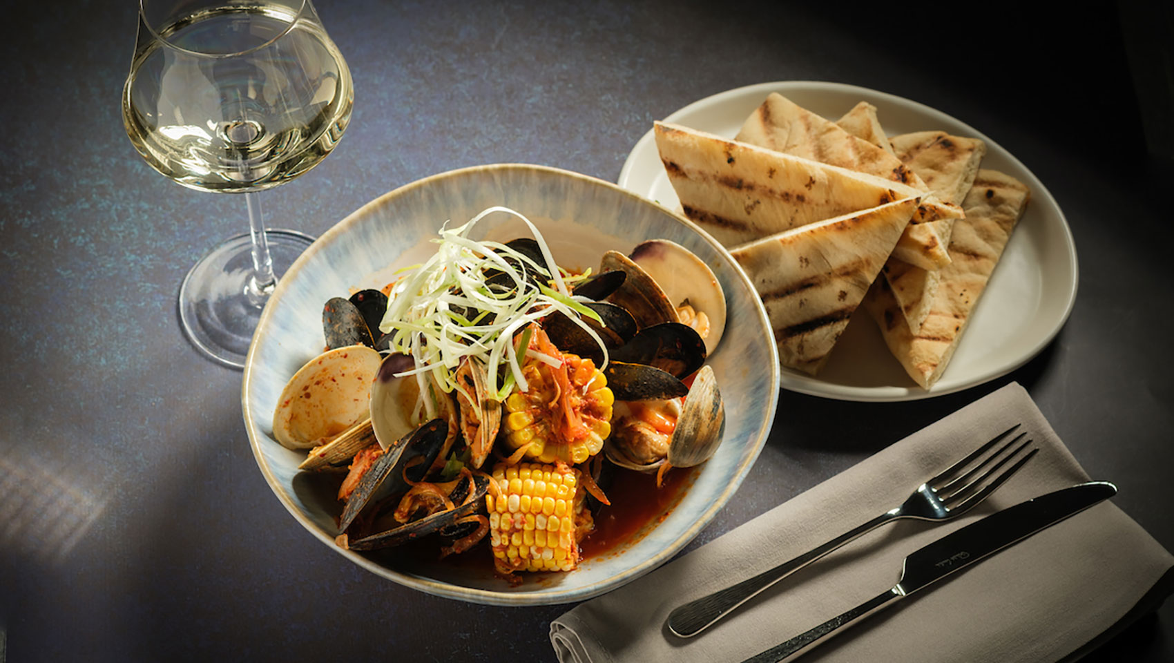 seafood entree at Astrea